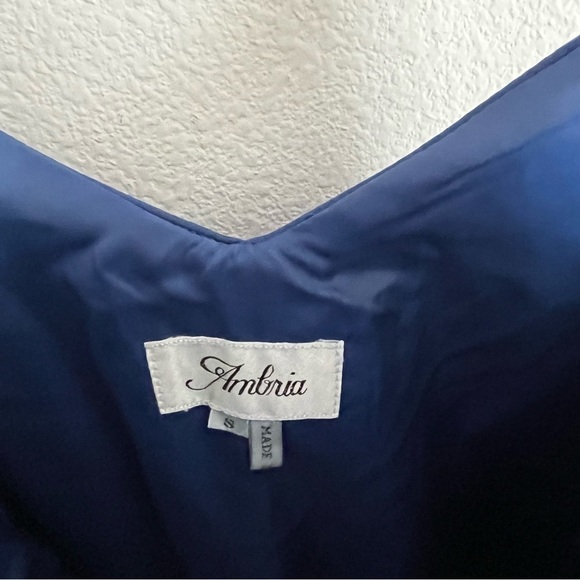 Ambria size small blue lambs suede sheath dress - Picture 5 of 6